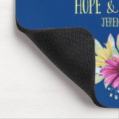 Christelijke Bijbelvers Typografie Bloemen Muismat (Hoek)