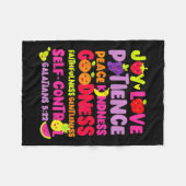 Christelijke bijbelvers Vrucht van de Geestgod Jes Fleece Deken (Voorkant (Horizontaal))