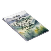 Christelijke Bijbelvers Waterverf Bergen Naam Notitieboek (Rechterzijde)