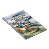 Christelijke Bijbelvers Waterverf Bergen Naam Notitieboek (Rechterzijde)