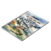 Christelijke Bijbelvers Waterverf Bergen Naam Notitieboek (Linkerzijde)