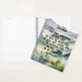 Christelijke Bijbelvers Waterverf Bergen Naam Planner (Display)