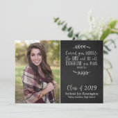 Christelijke bijbelverse Afstuderen-alkbordfoto Kaart (Staand voorkant)