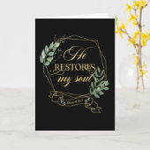 Christelijke bijbelverse eucalyptusbladeren kaart (Gele Bloem)