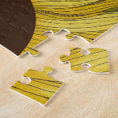 Christelijke bijbelverse gele zonnebloemen, afgelo legpuzzel (Zijkant)