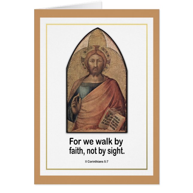 Christelijke Bijbelverse ~ II Corinthians 5:7 (Voorkant)