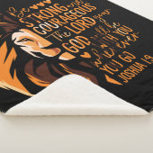 Christelijke Bijbelverse Joshua 1:9 Lion Sherpa Deken (3/4)