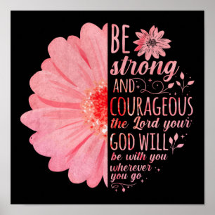 Christelijke Bijbelverse Joshua 1:9 ventilator Poster