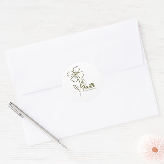 Christelijke bijbelverse klassieke ronde Sticker (Envelop)