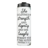 Christelijke Bijbelverse Proverbs 31 Thermisch Tum Thermosbeker (Voorkant)