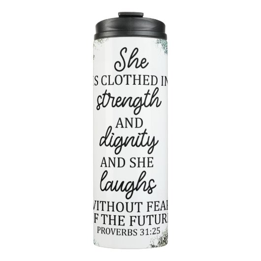 Christelijke Bijbelverse Proverbs 31 Thermisch Tum Thermosbeker (Voorkant)