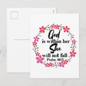 Christelijke bijbelverse Psalm 46:5-ventilator Feestdagenkaart (Voorkant / Achterkant)