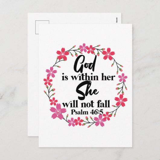 Christelijke bijbelverse Psalm 46:5-ventilator Feestdagenkaart (Voorkant / Achterkant)