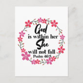 Christelijke bijbelverse Psalm 46:5-ventilator Feestdagenkaart (Voorkant)