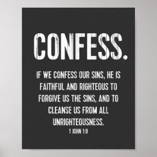 Christelijke Bijbelverse Typografie Print, 1 John Poster