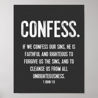 Christelijke Bijbelverse Typografie Print, 1 John Poster