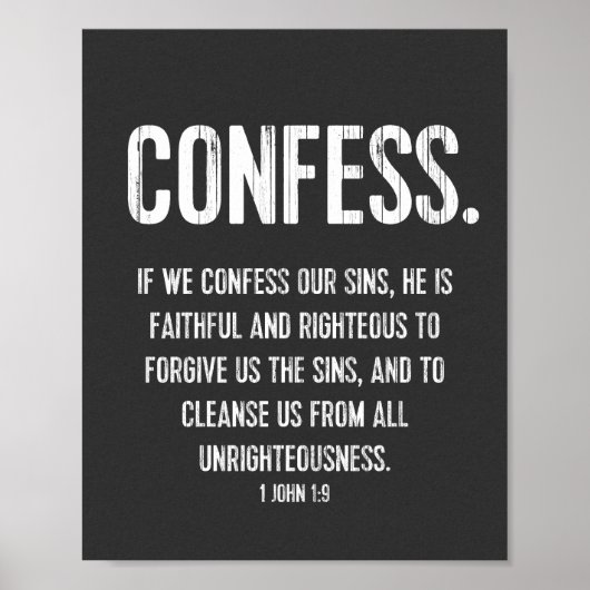 Christelijke Bijbelverse Typografie Print, 1 John Poster (Voorkant)