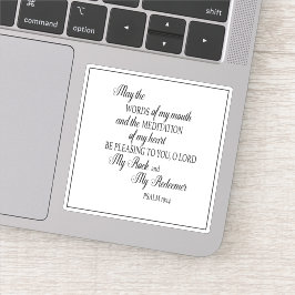 Christelijke Bijbelverse woorden van mijn mond Sticker