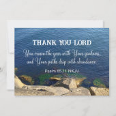 Christelijke Bijbelversie blauw oceaangebied zonde Feestdagenkaart (Voorkant)