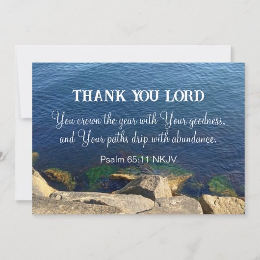 Christelijke Bijbelversie blauw oceaangebied zonde Feestdagenkaart (Voorkant)