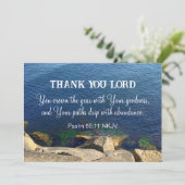 Christelijke Bijbelversie blauw oceaangebied zonde Feestdagenkaart (Staand voorkant)