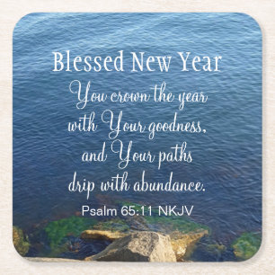 Christelijke Bijbelversie blauw oceaangebied zonde Kartonnen Onderzetters