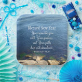 Christelijke Bijbelversie blauw oceaangebied zonde Papieren Bordje (Feest)