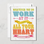 Christelijke Bijbelversie met scripts - Colossians Briefkaart (Voorkant / Achterkant)