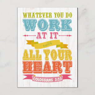 Christelijke Bijbelversie met scripts - Colossians Briefkaart