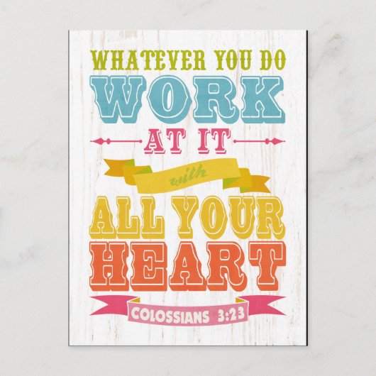 Christelijke Bijbelversie met scripts - Colossians Briefkaart (Voorkant)