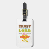 Christelijke Bijbelversie met scripts - Proverbs 3 Bagagelabel (Voorkant verticaal)