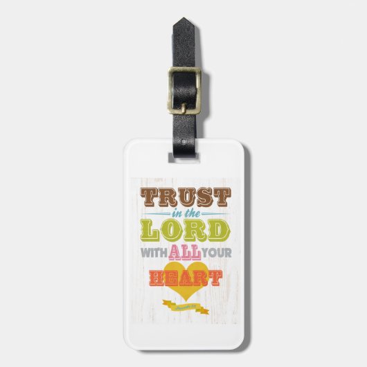 Christelijke Bijbelversie met scripts - Proverbs 3 Bagagelabel (Voorkant verticaal)