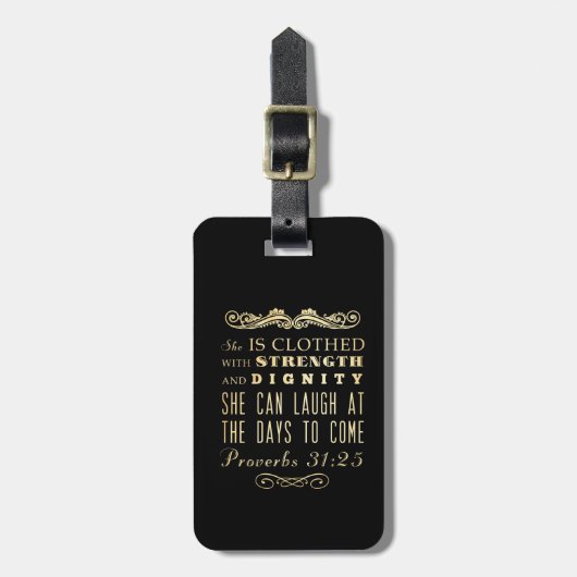 Christelijke Bijbelversie met scripts - Proverbs 3 Bagagelabel (Voorkant verticaal)
