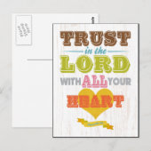 Christelijke Bijbelversie met scripts - Proverbs 3 Briefkaart (Voorkant / Achterkant)
