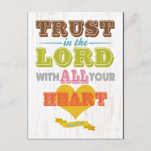 Christelijke Bijbelversie met scripts - Proverbs 3 Briefkaart (Voorkant)