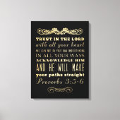 Christelijke Bijbelversie met scripts - Proverbs 3 Canvas Afdruk (Voorkant)