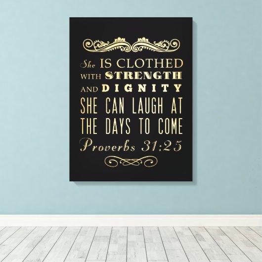 Christelijke Bijbelversie met scripts - Proverbs 3 Canvas Afdruk (Insitu (Houten vloer))