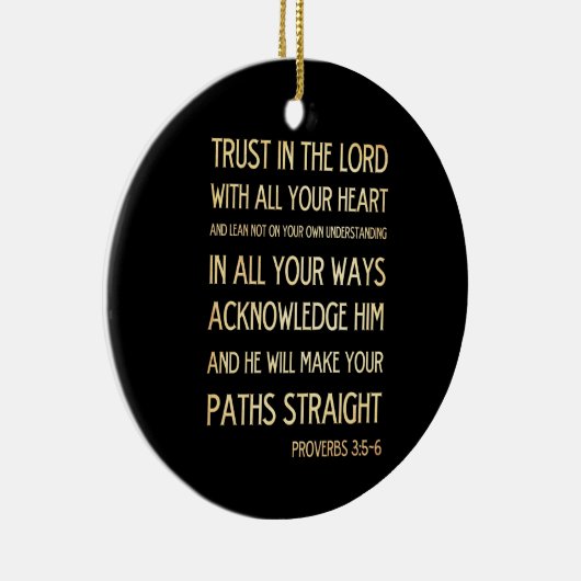 Christelijke Bijbelversie met scripts - Proverbs 3 Keramisch Ornament (Rechts)