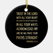 Christelijke Bijbelversie met scripts - Proverbs 3 Keramisch Ornament (Voorkant)