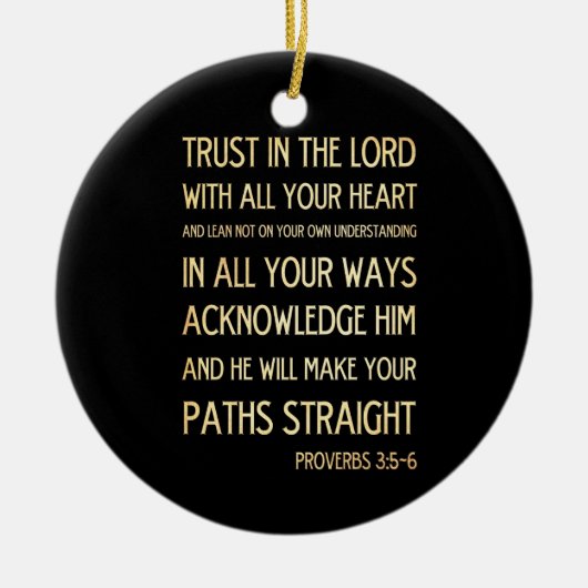 Christelijke Bijbelversie met scripts - Proverbs 3 Keramisch Ornament (Voorkant)