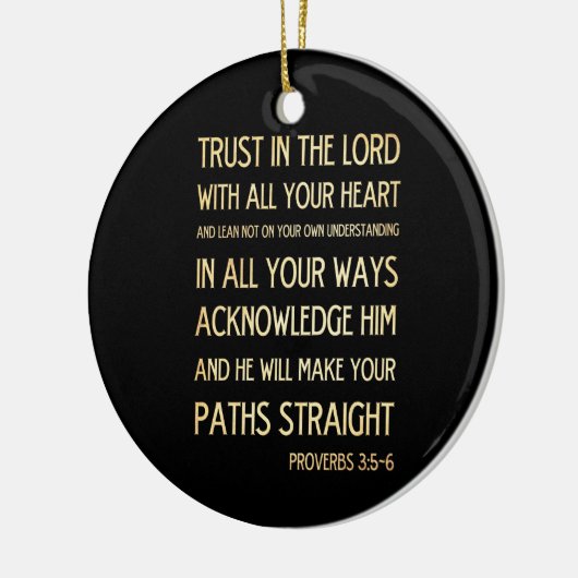 Christelijke Bijbelversie met scripts - Proverbs 3 Keramisch Ornament (Links)