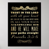 Christelijke Bijbelversie met scripts - Proverbs 3 Poster (Voorkant)