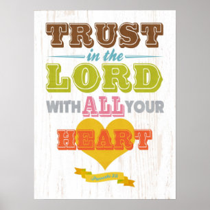 Christelijke Bijbelversie met scripts - Proverbs 3 Poster