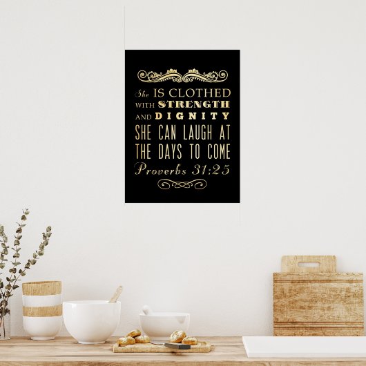 Christelijke Bijbelversie met scripts - Proverbs 3 Poster (Keuken)