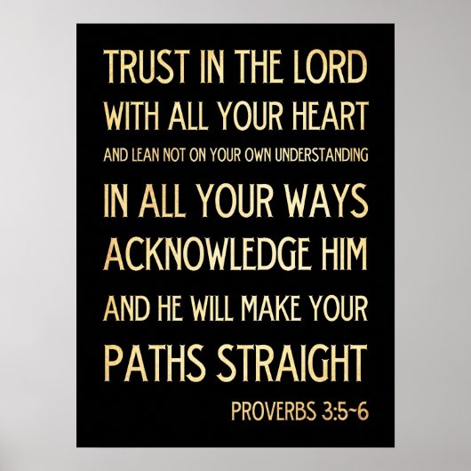 Christelijke Bijbelversie met scripts - Proverbs 3 Poster (Voorkant)