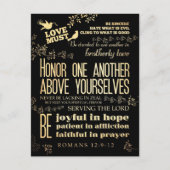 Christelijke Bijbelversie met scripts - Romans 12: Briefkaart (Voorkant)