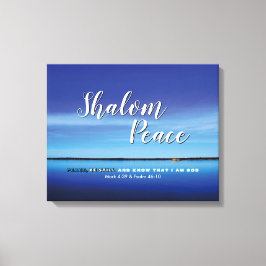 Christelijke bijbelversie | NOG STEEDS SALOM PEACE Canvas Afdruk