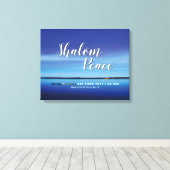 Christelijke bijbelversie | NOG STEEDS SALOM PEACE Canvas Afdruk (Insitu (Houten vloer))