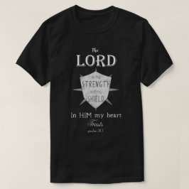 Christelijke Bijbelversie, psalm 28:7, schild T-shirt