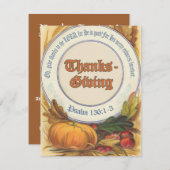 Christelijke Bijbelversie Thanksgiving Kaart (Voorkant / Achterkant)